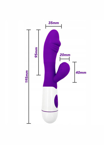 Мини-вибратор с двойной вибрацией для точки G и клитора, фиолетовый No Brand (341305731)