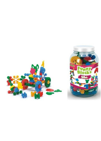 Конструктор "Funny blocks", 58 елементів, велика банка Wader (372820448)