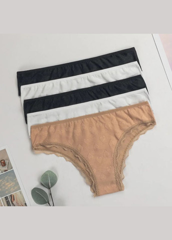 Женские трусы-бразилиан, базовый микс 5 шт. Nicoletta (342119726)