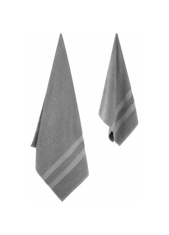 Набір рушників 50х90см 70х140см 2шт Silver (ART2359GR) Ardesto сірий