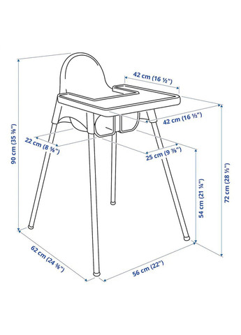 Стілець для годування IKEA antilop (290663948)