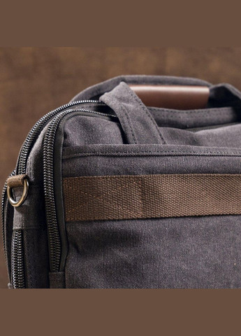 Сумка текстильна для ноутбука на два відділення 20177 Чорна Vintage (298569284)