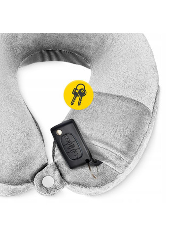 Подушка дорожня 30 x 27 x 12 см Grey () 4FIZJO P-5907739319432 (286422272)