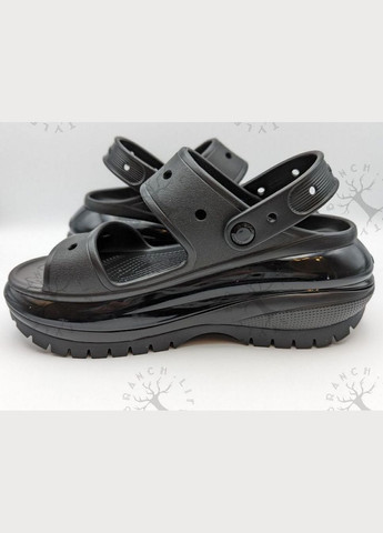 Черные sandal крокс мега краш сандалии платформа Crocs
