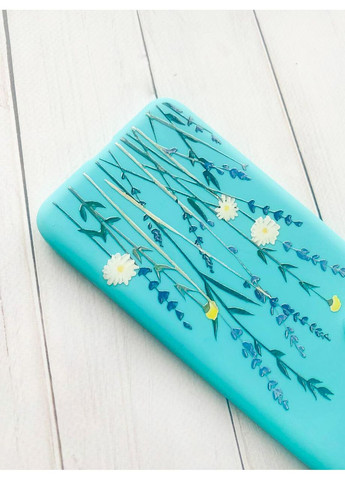 Матовий чохол для Samsung Galaxy A51 (2020)/A515 Бірюзовий:: Польові квіти (принт 270) Creative (360671792)