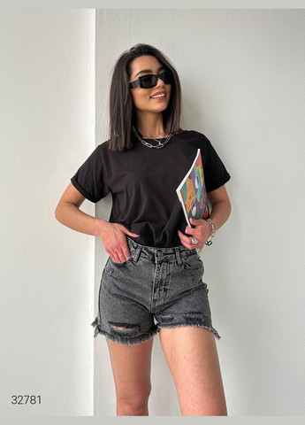 Джинсовые шорты с рваной отделкой Liton (303775545)