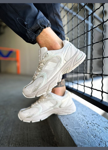 Бежевые всесезонные кроссовки мужские и женские new balance 530 beige | нью беланс 530 бежевые No Brand