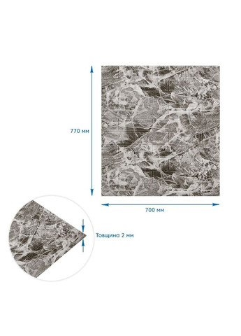 Панель стеновая 3D 700х770х2мм (061-2) Мрамор Черный SW-00001912 Sticker Wall (369166305)