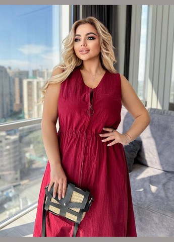 Бордова сукня Garna однотонна