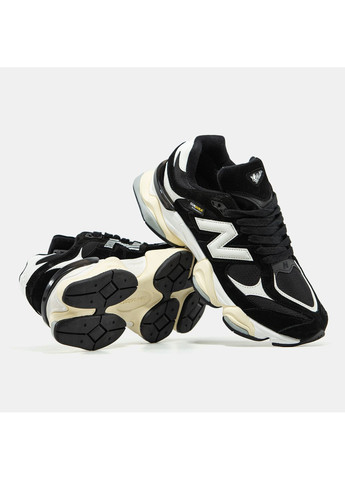 Черно-белые демисезонные кроссовки мужские new balance 9060 cordura black white | нью беланс 9060 черно-белые No Brand