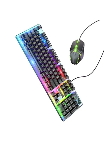 Мышь + клавиатура GM18 Luminous gaming keyboard and mouse set Black Hoco (389915410)