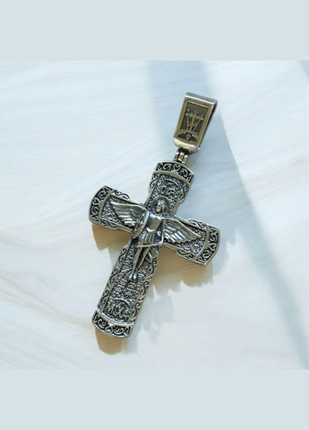 Подвес серебряный двусторонний Крестик А228п No Brand (323166333)