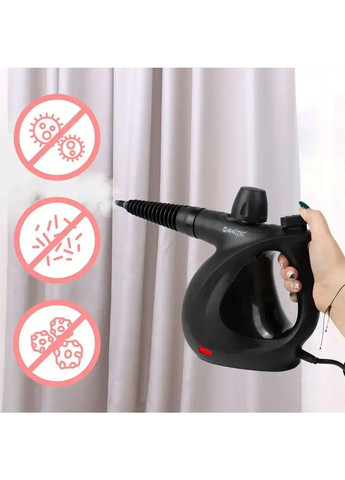 Ручний пароочисник для дому 1050 Вт Паровий очисник мережевий з насадками 350 мл чищення парою Польща Maltec HDS3350W (345707459)