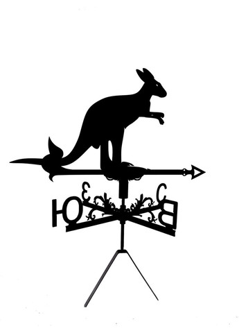 Флюгер на будинок Кенгуру, флюгер на дах з металу 2 мм. No Brand (368896398)