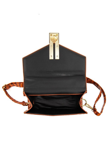 Женская сумка кроссбоди через плечо из экокожи с клапаном тиснения под рептилию RoyalBag P2-1801 (331879761)