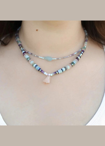 Чокер натуральний Аквамарин, Флюорит, Перламутр, Кварц, Циркон, гіп-ний сплав колір срібло d-8-6-5х2-3мм+- L-37-42см No Brand кварц, флюорит, шпінель, циркон, гематит, аметист, перламутр, опал, аквамарин медичний сплав, бісер, натуральний камінь, латунь срібло (335054174)