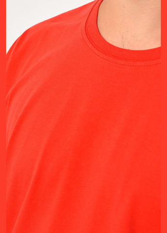 Красная футболка мужская полубатальная однотонная красного цвета Let's Shop