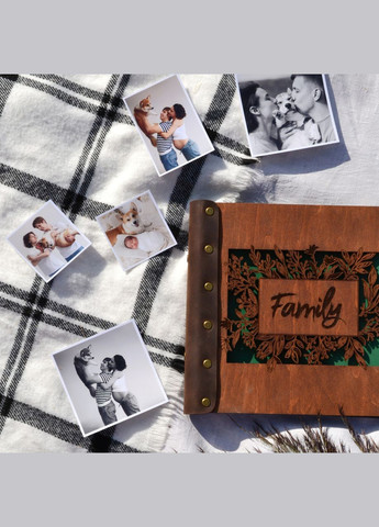 Крафтбук "FAMILY" 23x23 із темною обкладинкою та чорними сторінками Your Magnets (336954832)