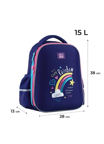 Рюкзак Education напівкаркасний 165M-1 Милі Райдуги GoPack (335401472)