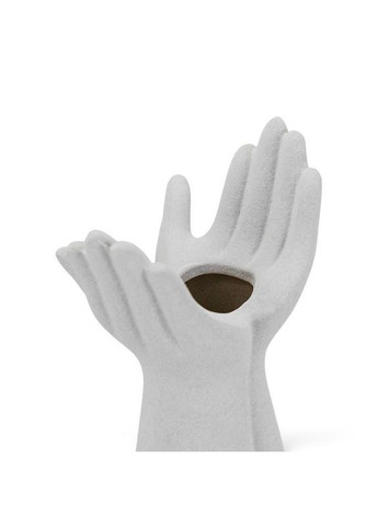 Ваза керамическая Ладонна белая 11х8х15см Home Decor (361966346)