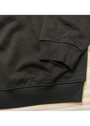 Gemo подростковый свитшот для девочки утепленный 14 лет 164 черный надпись черный спортивный, повседневный хлопок, полиэстер