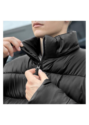 Черная зимняя зимняя мужская куртка No Brand