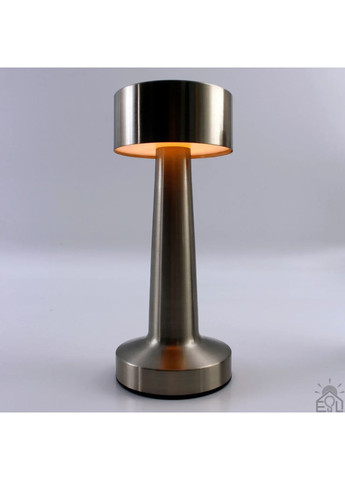 Настільна лампа сенсорна світлодіодна DOWN LIGHT з акумулятором 1200 mA Срібляста ESLLSE (365650667)