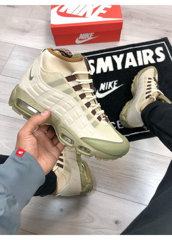 Бежеві Зимовий кросівки чоловічі nike air max 95 sneakerboot beige найк аір макс 95 No Brand