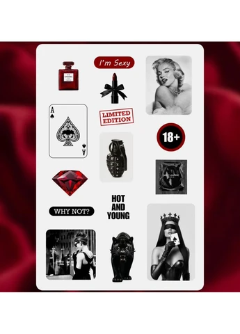 3D Об'ємні наліпки 18+ LIMITED Набір 15 шт Stiker Pack наклейки стікери на телефон ноутбук смартфон iPhone Samsung Xiaomi Pixel Smart (375035547)
