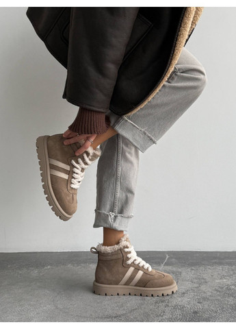 Зимние зимние ботинки teddy Helen из натуральной замши