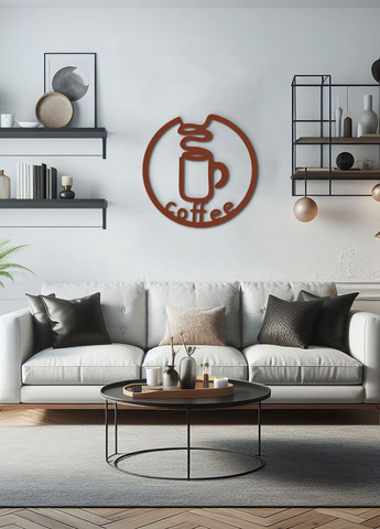 Современная картина на кухню, декоративное панно из дерева "Дрип кофе", стиль лофт 40х40 см Woodyard (291843224)