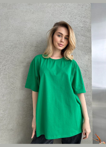 Зеленая женская базовая футболка цвет зеленый р.42/46 452427 New Trend