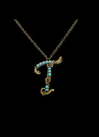 Кулон из латуни в виде буквы T с кристаллами Swarovski Michal Negrin (346241878)