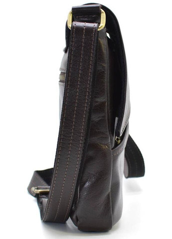 Сумка мессенджер через плечо мужская из натуральной кожи маленькая для документов формата А5 Коричневый 35736 TARWA (361401002)