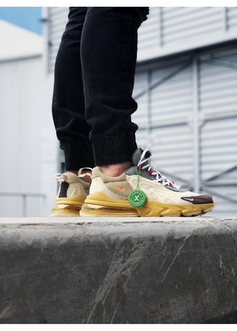 Коричневые демисезонные кроссовки мужские nike air max 270 eng yellow white 2 найк аир макс 270 No Brand