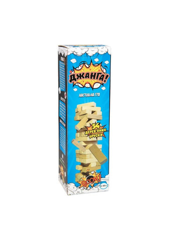 Настільна гра "Джанга" 30770, 54 бруски, дерев'яна, українською мовою Strateg (305296229)