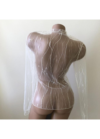 Белая прозрачная кофточка паутинка гольф кофточка сетка водолазка блузка (арт.10050) No Brand