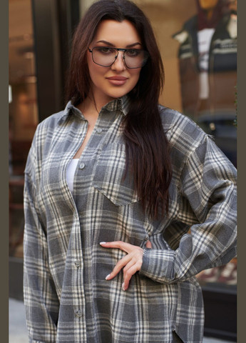 Стильна жіноча сорочка в клітинку Jadone Fashion (323000264)