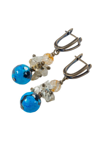 Сережки "Моя душа" Цитрин, Агат Fursa fashion (369127914)