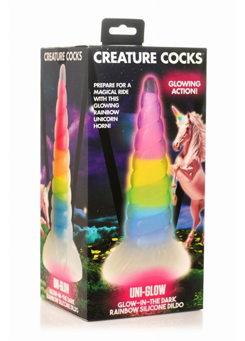 Фаллоимитатор Luminescent Rainbow Silicone Dildo Creature Cocks (349836855)