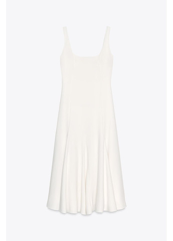 Белое платье средней длины zw collection Zara