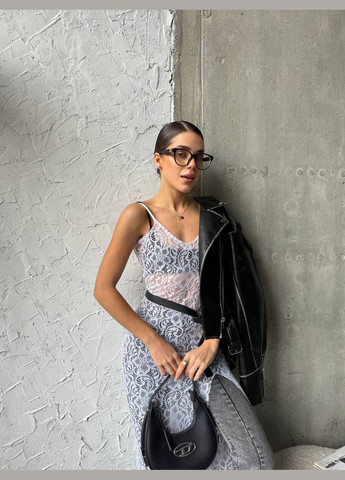 Белое повседневный женское платье из гипюра Avanti