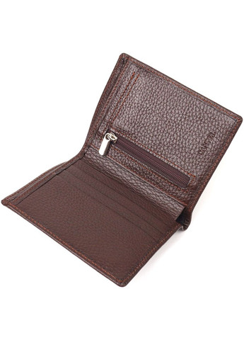 Чоловіче портмоне з натуральної зернистої шкіри 21498 Коричневе Canpellini (331913369)