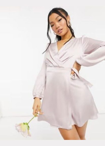 Пудровое праздничный платье на запах Tfnc однотонное