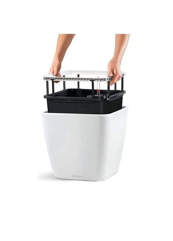 Вазон QUADRO LS 35 Белый блестящий 16160 Lechuza (316623625)