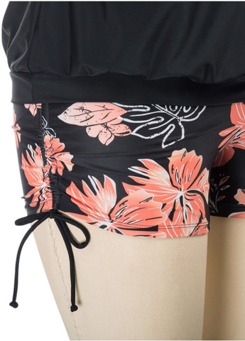 Черный летний женский купальник tankini plus size с утягивающим эффектом черный (8188) танкини FS