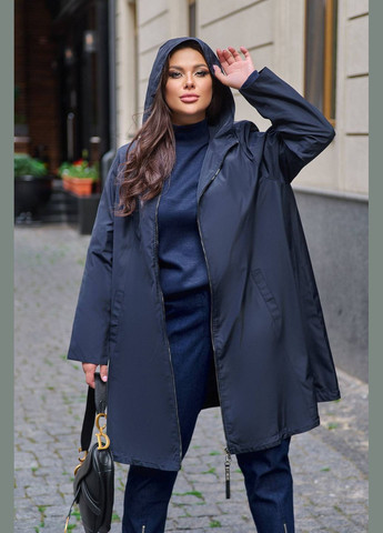Плащ-дощовик з капюшоном ГРЕМ темно-синій Tatiana демісезон (347580255)