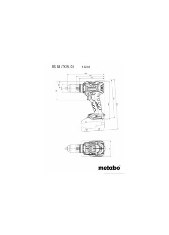 Аккумуляторная дрель-шуруповерт BS 18 LTX BL Q I, 18 В, 2 аккумуляторных блока LiHD (18 В/5,2 Ач) (Кейс) 602359650 (8109) Metabo (262299611)