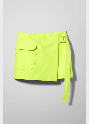 Салатовая однотонная юбка Weekday