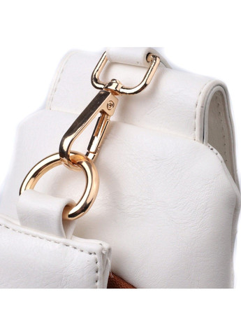 Удобная женская слинг сумка через плечо из экокожи 22752 Белый Vintage (303877195)